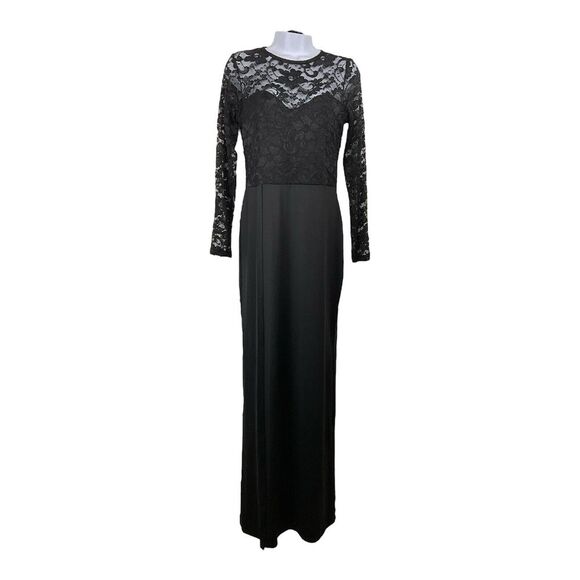 Unbranded Dresses & Skirts - Vintage Unbranded Womens Black Lace Maxi Dress Size M Sheer‎ Whimsigoth Gown